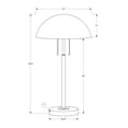 thumbnail image 3 of Lighting - 20"h - Table Lamp - Silver Metal - Contemporary - Modern, 3 of 3