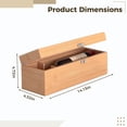 thumbnail image 4 of Wine Gift Box Set with Opener Accessories, Single Wooden Wine Box, Light Brown, 14.2 x 4.3 x 4.7 in / 36 x 11 x 12 cm, Solid Wood Wine Presentation Box for Standard Bottles, 4 of 5