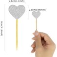 thumbnail image 3 of Glitter Heart Cupcake Toppers, 50Pcs Love Valentine's Day Food Picks Cake Decorations for Wedding Bridal Birthday Party Baby Shower, 3 of 7