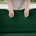 thumbnail image 2 of Green Corduroy 3-seater L-shaped Sofa with Footrest & Ottoman, 2 of 11