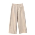 thumbnail image 4 of Nuevos Pantalones de Verano de Cintura Alta y Pierna Ancha para Mujer, Pantalones Caqui de Pierna Recta, Pantalones Sueltos Casuales, Cintura Elástica Trasera, Pantalones para Mujer, 4 of 4