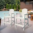 thumbnail image 6 of DWVO 25" Tall Adirondack Chair, Weather Resistant Outdoor Barstool Lifeguard Chair for Deck Pool Patio and Porch, White, 6 of 7