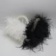 thumbnail image 2 of Bolso de mano Miuco Real Natural con plumas de avestruz con cuentas negras, 2 of 2