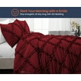 thumbnail image 2 of SGI King Diamond Ruffle Comforter Set Microfiber 3 Piece Burgundy, 2 of 5