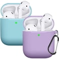 thumbnail image 1 of AirPods Case, Full Protective Silicone AirPods Accessories Cover Compatible with Apple AirPods 2 Wireless and Wired Charging Case(Front LED Visible) 2 Pack, 1 of 7