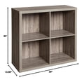 thumbnail image 5 of ClosetMaid 4 Cube Storage Shelf Bookshelf Organizer with Back Panel, Gray, 5 of 9