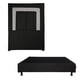 thumbnail image 1 of Box Base Cama Individual + Cabecera Bora Negro, 1 of 7