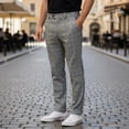 thumbnail image 6 of HBDesign Mens Plaid Dress Pants Quick Dry Breathable Summer Business Casual Versatile Work Trousers, 6 of 7