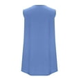 thumbnail image 6 of Taqqpue Plus Size Tank Tops for Women Summer Solid Color Sleeveless Workout Tank Tops Casual Round Neck Pleated Work Blouse Flowy Loose Fit T Shirts, 6 of 7