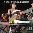 thumbnail image 3 of Ventilador Circulación Aire Eléctrico Recarga Campamento Al Libre (20000 MAh) Naranja, 3 of 9