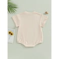 thumbnail image 4 of Bagilaanoe Newborn Baby Boy Girls Rompers Short Sleeve Bodysuits 6M 12M 18M 24M Infant Casual One Piece Short Jumpsuit, 4 of 8