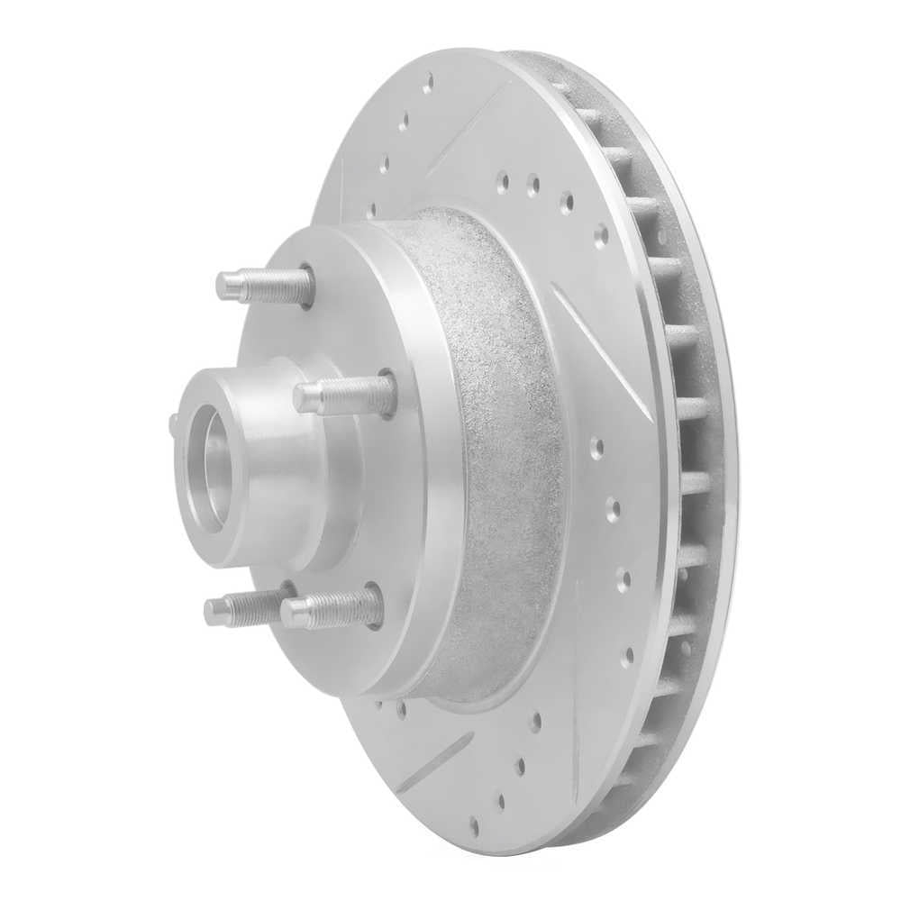 Dynamic Friction Company 631-54011L DFC Brake Rotor - Drilled And Slotted - Silver
