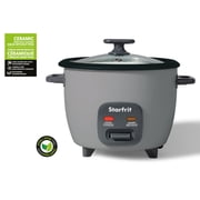 Starfrit 10-Cup 400-Watt Electric Rice Cooker with Non-Stick, PFAS-Free Ceramic Pot, Gray, 024739-001-0000