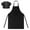 Black, variant on (Price/12 Sets) Toptie Colorful Cotton Canvas Kids Aprons and Hat Set, Party Favors(S-XXL)-REDDOT-XXL
