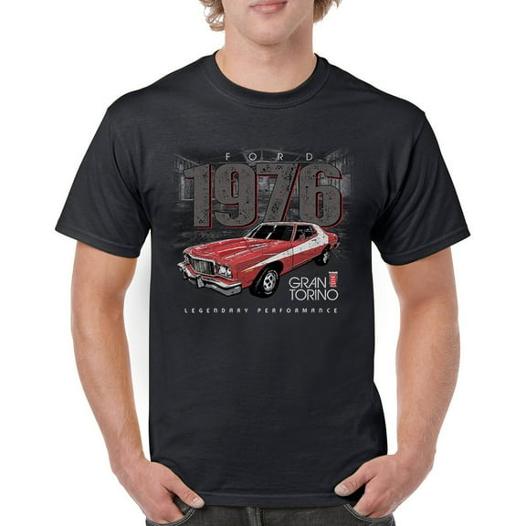 1976 Ford Gran Torino Crest T-shirt Officially Licensed Classic American Mustang Performance F150 Pickup Men's Tee