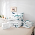 thumbnail image 6 of Manfei Cool Shark 7-Piece King Bedding,Marine Life King Bed in a Bag,Yellow Green,Reversible, 6 of 8