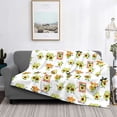 thumbnail image 2 of Yiaed Kawaii Mexican Avocado Print Blanket Throw Blanket Soft Cozy Flannel Blanket for Home Bed Sofa Couch Chair-60"x50", 2 of 6