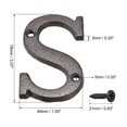 thumbnail image 2 of Unique Bargains 3 Inch Cast Iron House Letter Mailbox Address Sign Letter S, 2 of 5