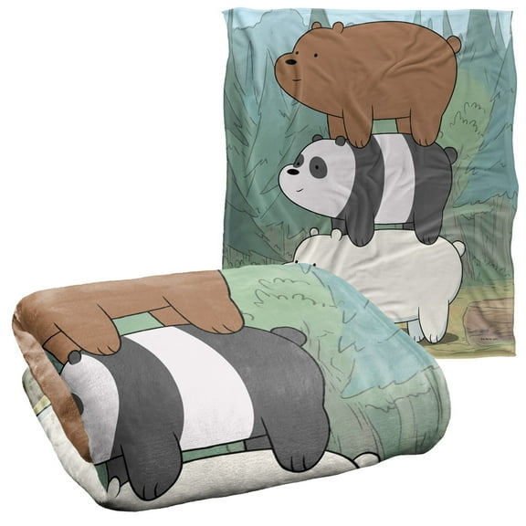 We Bare Bears Bear Stack Officially Licensed Silky Touch Super Soft Throw Blanket 50' x 60'