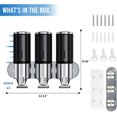 thumbnail image 5 of Soap Dispenser - 3 Chamber Black No Drill Bathroom Shampoo and Conditioner Dispenser for Shower, Wall Mounted Largre Capacity Refillable Dipsenser, 5 of 6