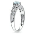 thumbnail image 4 of Everly Women's Aquamarine Sterling Silver Ring, 4 of 7