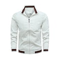 thumbnail image 2 of Chaqueta de moda de primavera para hombre, chaqueta de moda de negocios para hombre, chaqueta informal con cuello alto y cremallera, abrigo deportivo para exteriores, cortavientos para hombre, 2 of 4