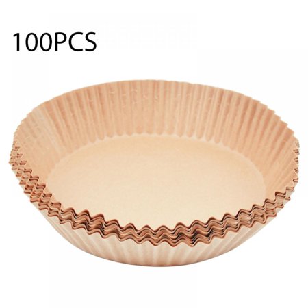 Air Fryer Disposable Paper Liners  100 Pcs Non-Stick Disposable Air Fryer Liners  Air Fryer Baking Paper Oil Resistant  Waterproof  Food Grade Parchment Paper For Baking Baking Microwave