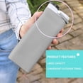thumbnail image 3 of 20.5oz Foldable Triple Leak Proof Lightweight Silicone Water Bottle For Travel And Sports Compact Collapsible Design (Grey), 3 of 5