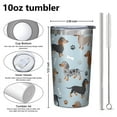 thumbnail image 4 of Cute Dachshund and Dog Footprint 10oz Tumblers Stainless Steel Tumbler with Lid and Straw,Vacuum Insulated Double Wall Travel Tumbler Cups with Cleaning Brush for Coffee, Tea, 4 of 4