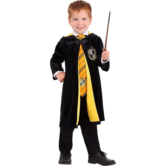 Jerry Leigh Harry Potter Toddler Deluxe Hufflepuff Robe 2T Black