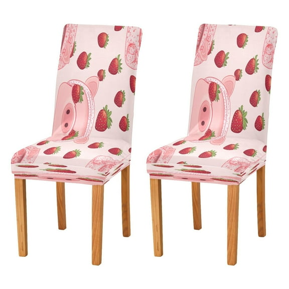 BZSMCE Chairs Slipcovers Dining Chair Covers Piggy Wearing Hood Creative Pattern