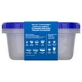 thumbnail image 2 of Ziploc Food Storage Meal Prep Containers Reusable for Kitchen Organization, Smart Snap Technology, Dishwasher Safe, Deep Rectangle, 2 Count, 2 of 3