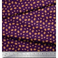 thumbnail image 3 of Soimoi Purple Silk Fabric Pumpkin Vegetable Print Sewing Fabric Yard 42 Inch Wide, 3 of 3