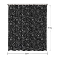 thumbnail image 5 of Black White Gothic Crystal Ball Bird Bat Pattern Shower Curtain 72"x84" ,Bathroom Decorative Shower Curtains Set with 12 Hooks,Modern Waterproof Washable Shower Curtain, 5 of 6