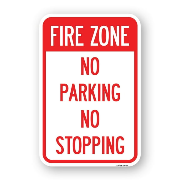 SignMission A-1824-23703 18 x 24 in. Aluminum Sign - No Parking No Stopping