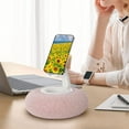 thumbnail image 4 of Pink Fluffy Pillow With Adjustable Phone Stand Short Version Holder Pink Color For Mobile Devices Foldable Tabletop Support, 4 of 5