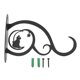 thumbnail image 1 of Black Iron Decorative Wall Hook for Hanging Plants, Bird Feeder, Wind Chimes, 1 of 3