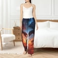 thumbnail image 4 of Balery Red And Blue Fire Cloud Dragon Pantalones de pijama para mujer, pijamas ultraligeros, pantalones de estar por casa-Small, 4 of 6