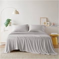 thumbnail image 2 of JERFIT Jersey Knit Twin Sheet Set, 3-Piece All Season Soft Bed Sheets, Grey, 2 of 10