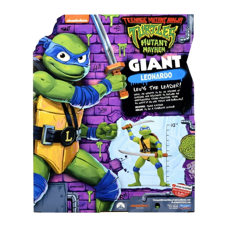 Teenage Mutant Ninja Turtles Mutant Mayhem Leonardo, Michelangelo, Donatello & Raphael Set of 4 Plush