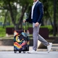 thumbnail image 3 of HELLHERO Moonlit Angling Luggage Cover Dustproof Bottom Zipper Polyester Spandex Baggage Protective Sleeve for Travel Airport, 3 of 7