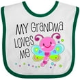 thumbnail image 3 of Inktastic My Grandma Loves Me Cute Dragonfly Boys or Girls Baby Bib, 3 of 4