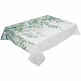 thumbnail image 2 of Teal Eucalyptus Leaves Tablecloth Rectangle Table Cloth 60x102 , Waterproof Tablecloth Outdoor Table Cloth, Spring Floral Summer Botanical Washable Table Cover for Kitchen Dining Party, 2 of 8