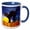 Blue/White, variant on 3drose, Clapsaddle – Black Cat with Moon, 11oz Magic Transforming Mug