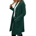 thumbnail image 3 of Women Fall Long Cardigan Sweater Trendy Knit Jacket Coat Dressy Blazer Coatigan Green XXL, 3 of 7