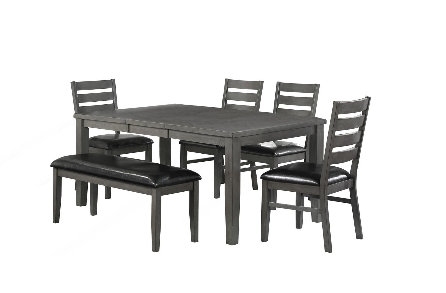 Topline Home Furnishings Grey Wooden 6pc Dining Set