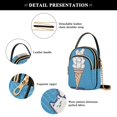 thumbnail image 4 of FORMRS Crossbody Bag for Women Quilted Travel Shoulder Cell Phone Purse with Chain Strap Handbag, Ice Cream Cat, 4 of 7
