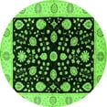 thumbnail image 1 of Ahgly Company Indoor Round Oriental Green Traditional Area Rugs, 7' Round, 1 of 4