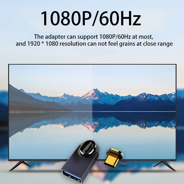 Adaptador de cargador magnético OTG macho de 10 Gbps USB3.0 hembra a tipo C (codo medio) Ehuebsd Para estrenar