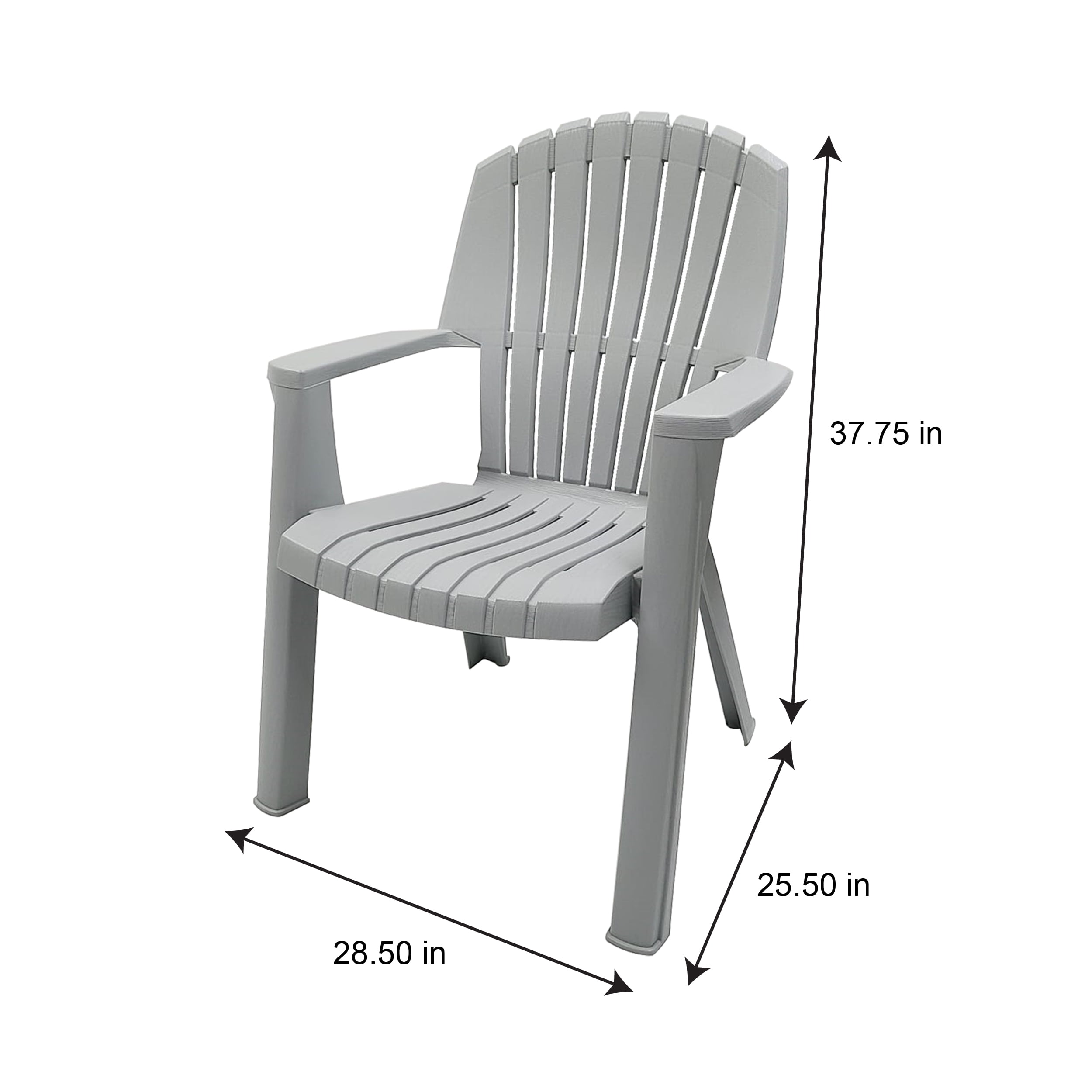 Gracious Living Outdoor Cape Cod Adirondack Chair Neutral Gray